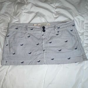 hollister striped micro mini skirt